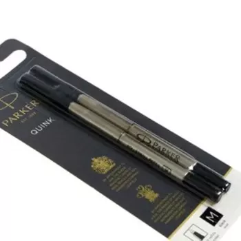 Стержень роллер Parker Quink RB Z01, перо M, 0.7 мм, черные чернила, блистер (2шт)