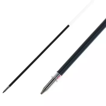 Стержень шариковый, 0.7 мм, длина 140 мм, на масляной основе, корпус прозрачный, чернила красные