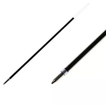 Стержень шариковый, 1.0 мм, длина 136 мм, на масляной основе, корпус прозрачный, чернила синие