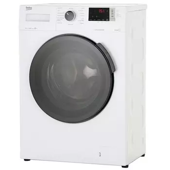 Стиральная машина Beko WSPE6H612W, класс А, 1200 об/мин, до 6.5 кг, с паром, бело/черная