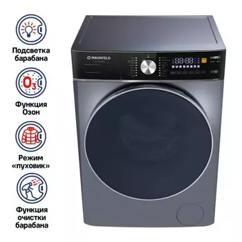 Стиральная машина c сушкой MAUNFELD MFWD14106SB03, с инвертором, 16 режимов, 10 кг