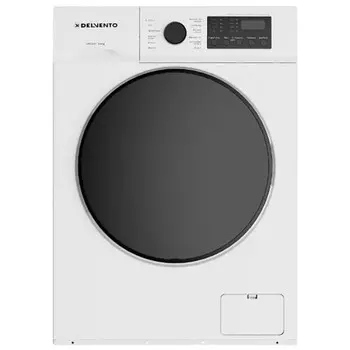 Стиральная машина DELVENTO VWC601, класс А, до 6 кг, 1000 об/мин, бело-чёрная