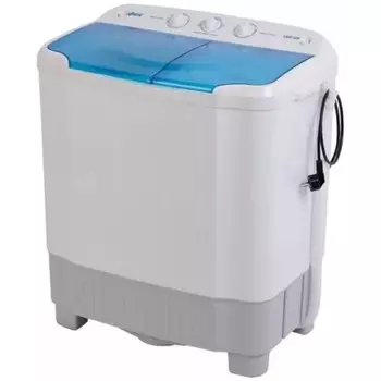 Стиральная машина "Фея" СМП 50 НС, класс В, 1300 об/мин, 5 кг, прозр. крышка, бело-серая
