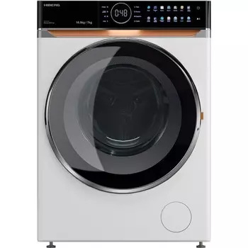 Стиральная машина HIBERG i-DDQ10 - 10714 W, класс А+++, 1400 об/мин, до 10.5 кг, белая