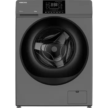 Стиральная машина HIBERG i-DDQ6 - 612 Sd, класс А+++, 1200 об/мин, до 6 кг, серая