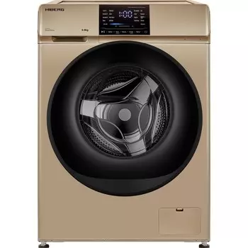Стиральная машина HIBERG i-DDQ6 - 612 G, класс А+++, 1200 об/мин, до 6 кг, золотистая