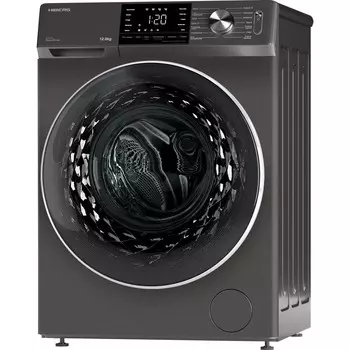 Стиральная машина HIBERG i-DDQ6A - 1214 Sd, класс А+++, 1400 об/мин, до 12 кг, серая