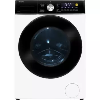 Стиральная машина HIBERG i-DDQ8 - 10614 W, класс А+++, 1400 об/мин, до 10.5 кг, бело-чёрная