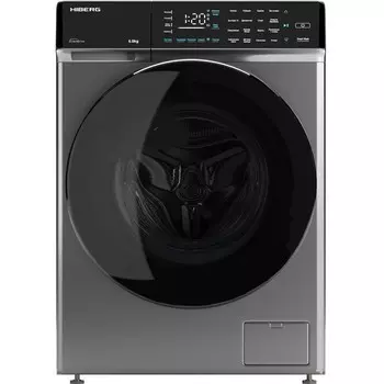 Стиральная машина HIBERG i-DDQ9 - 612 Sd, класс А+++, 1200 об/мин, до 6 кг, серая