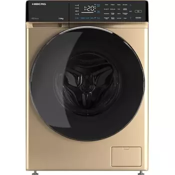 Стиральная машина HIBERG i-DDQ9 - 712 G, класс А+++, 1200 об/мин, до 7 кг, золотистая