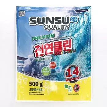 Стиральный порошок SUNSU-Q, концентрированный, для стирки цветного белья, 500 г