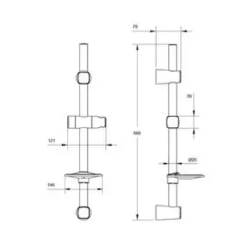 Стойка для душа IDDIS Pond, PON6800i17