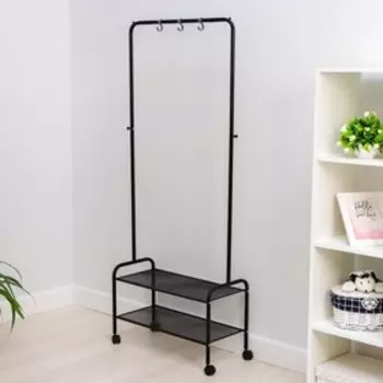 Стойка для одежды «Валенсия», 69,5×30×162 см, цвет чёрный