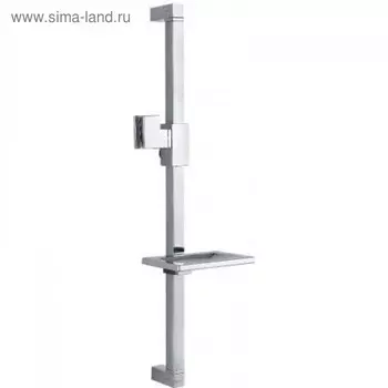 Стойка душевая Lemark LM8069С, 625мм с прямоугольной мыльницей, цвет хром