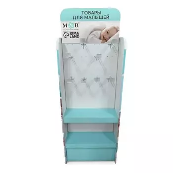 Стойка Mum&Baby 2 полки + 12 крючков металл 20см