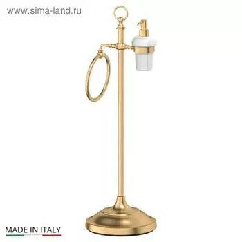 Стойка с двумя аксессуарами для туалета с биде 80 cm, фарфор; матовое золото, 3SC