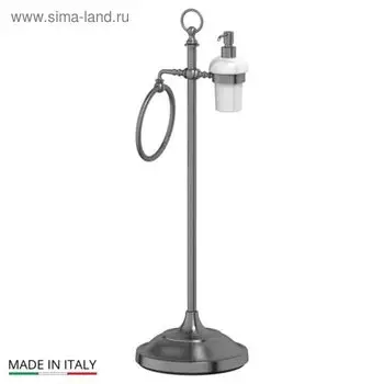 Стойка с двумя аксессуарами для туалета с биде 80 cm, фарфор; античное серебро, 3SC