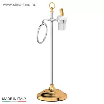 Стойка с двумя аксессуарами для туалета с биде 80 cm, фарфор; хром, золото, 3SC