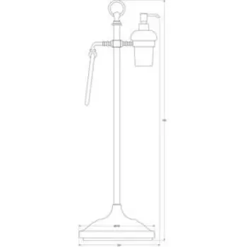 Стойка с двумя аксессуарами для туалета с биде 80 cm, фарфор; золото, 3SC
