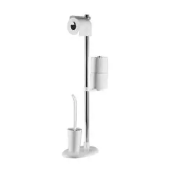Стойка с ершом и держателем для туалетной бумаги Alba, цвет белый