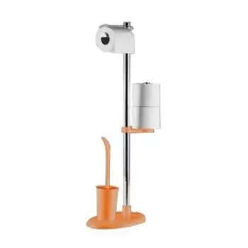 Стойка с ершом и держателем для туалетной бумаги Alba, цвет оранжевый
