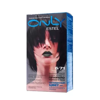 Стойкая краска-гель для волос ESTEL ONLY тёмно-русый, коричнево-пепельный
