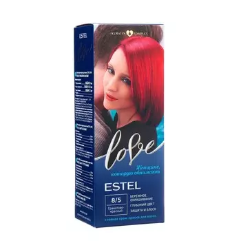 Стойкая крем-краска для волос ESTEL LOVE гранатово-красный