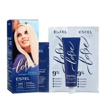 Стойкая крем-краска для волос ESTEL LOVE блондин платиновый