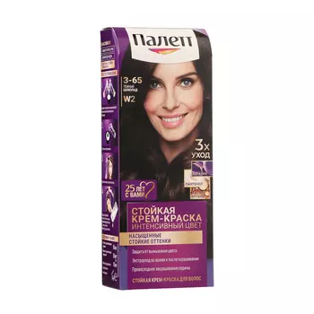 Стойкая крем-краска для волос Палетт, тон W2, тёмный шоколад