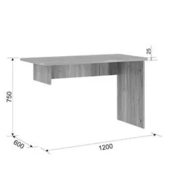 Стол 32, 1200 600 750 мм, цвет дуб мария