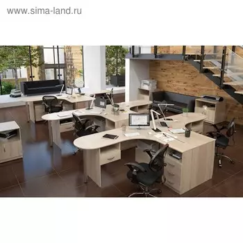 Стол эргономичный SIMPLE SET140-1(L), 1400900760 мм, цвет дуб сонома светлый