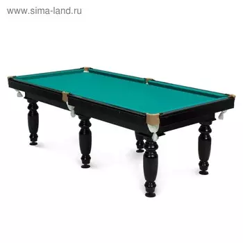 Стол бильярдный «Домашний**», 6 ног, 8ф Пул, 2240х1120 мм, берёза/сосна/МДФ