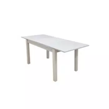 Стол Бруно ЛДСП/Стекло, 1200(1700)х800х750, Белый/Белое