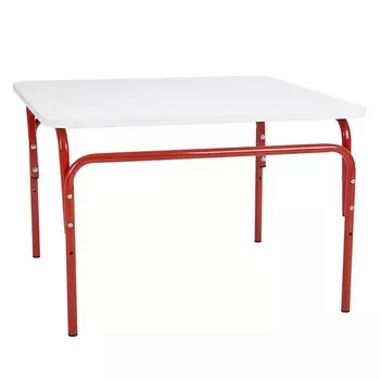 Стол детский растущий «Фея. Мой малыш», группа 0-1, 700400(460)х700 мм, цвет белый/красный