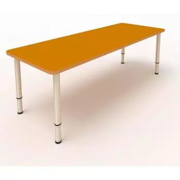 Стол детский регулируемый, 2-х местный, 1200 × 450 × 400 мм, группа 0-3, цвет оранжевый