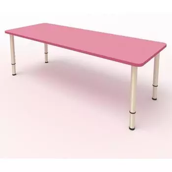 Стол детский регулируемый, 2-х местный, 1200 × 450 × 400 мм, группа 0-3, цвет розовый