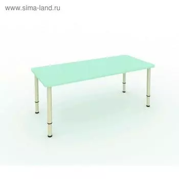 Стол детский регулируемый, 2-х местный, 1200 × 450 × 400 мм, группа 0-3, цвет салатовый