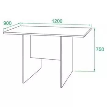Стол для переговоров, 1200 × 900 × 750 мм, цвет венге