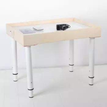 Стол для рисования песком, 42 60 см, с крышкой, фанера, оргстекло, подсветка цветная