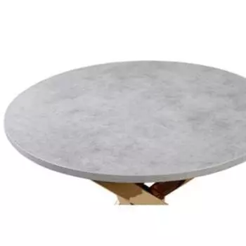 Стол ФИЕРО D-900 Бетон Чикаго светлый/Опора Крестовая, Золото