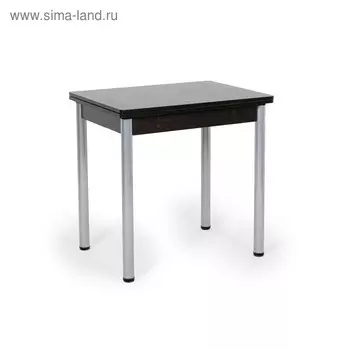 Стол Ирис поворотно-раскладной (ножки окрас Серебро), 1200x600x750, Венге