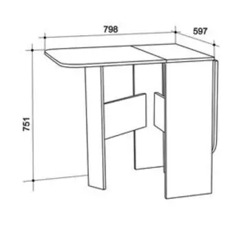 Стол-книжка "Мечта", дуб сонома