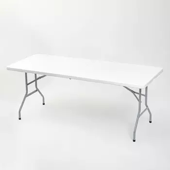 Стол-книжка пластиковый 180 «Сатурн», белый, 183 х 76 х 74 см