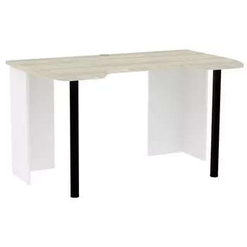 Стол компьютерный Aurelio 84, 1350800747 мм, цвет белый/блеквуд сатиновый