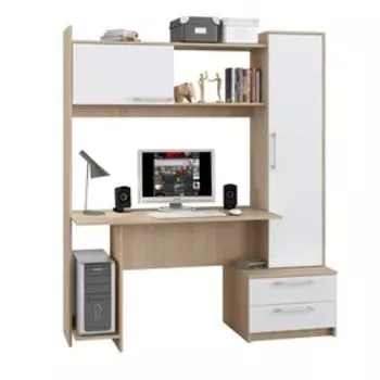 Стол компьютерный «Денвер», 15906031860 мм, цвет дуб сонома/белый