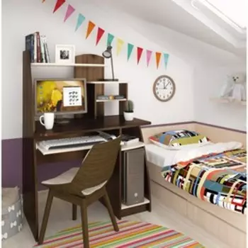 Стол компьютерный Интел-17 970х600х1350 Бодега тёмный/Бодега светлый