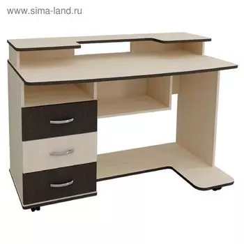 Стол компьютерный Юниор-1 Дуб молочный/венге