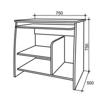 Стол компьютерный "Кроха", венге