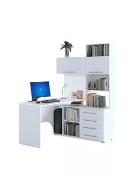 Стол компьютерный «КСТ14.1», правый, 135012351828 мм, белый