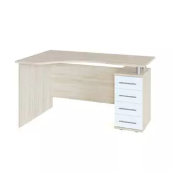 Стол компьютерный «КСТ-104», 1350 × 860 × 750 мм, правый, цвет дуб сонома / белый